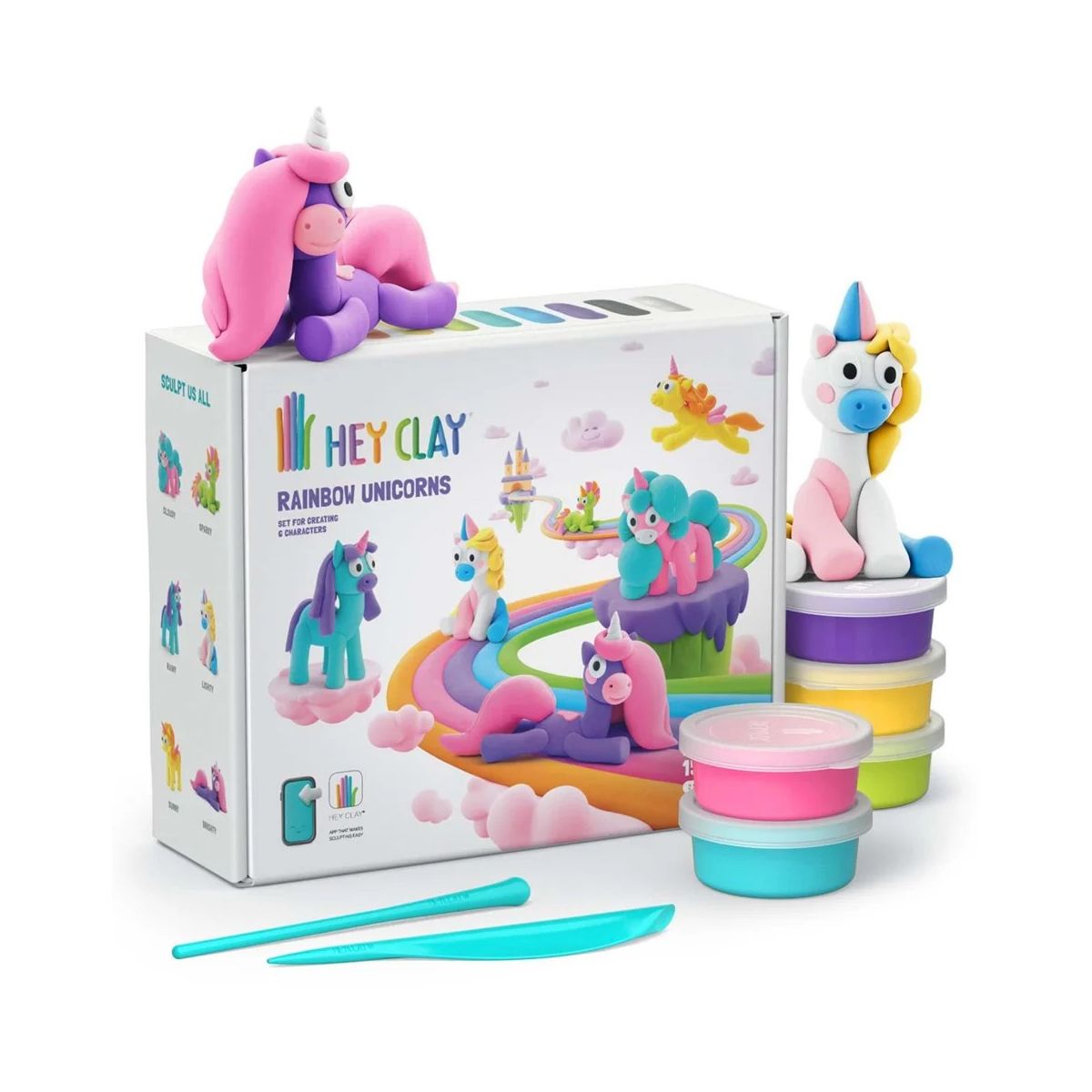 Masa plastyczna dla dzieci Tm Toys Hey Clay Jednorożce + akcesoria mix (HLC15028CEE)