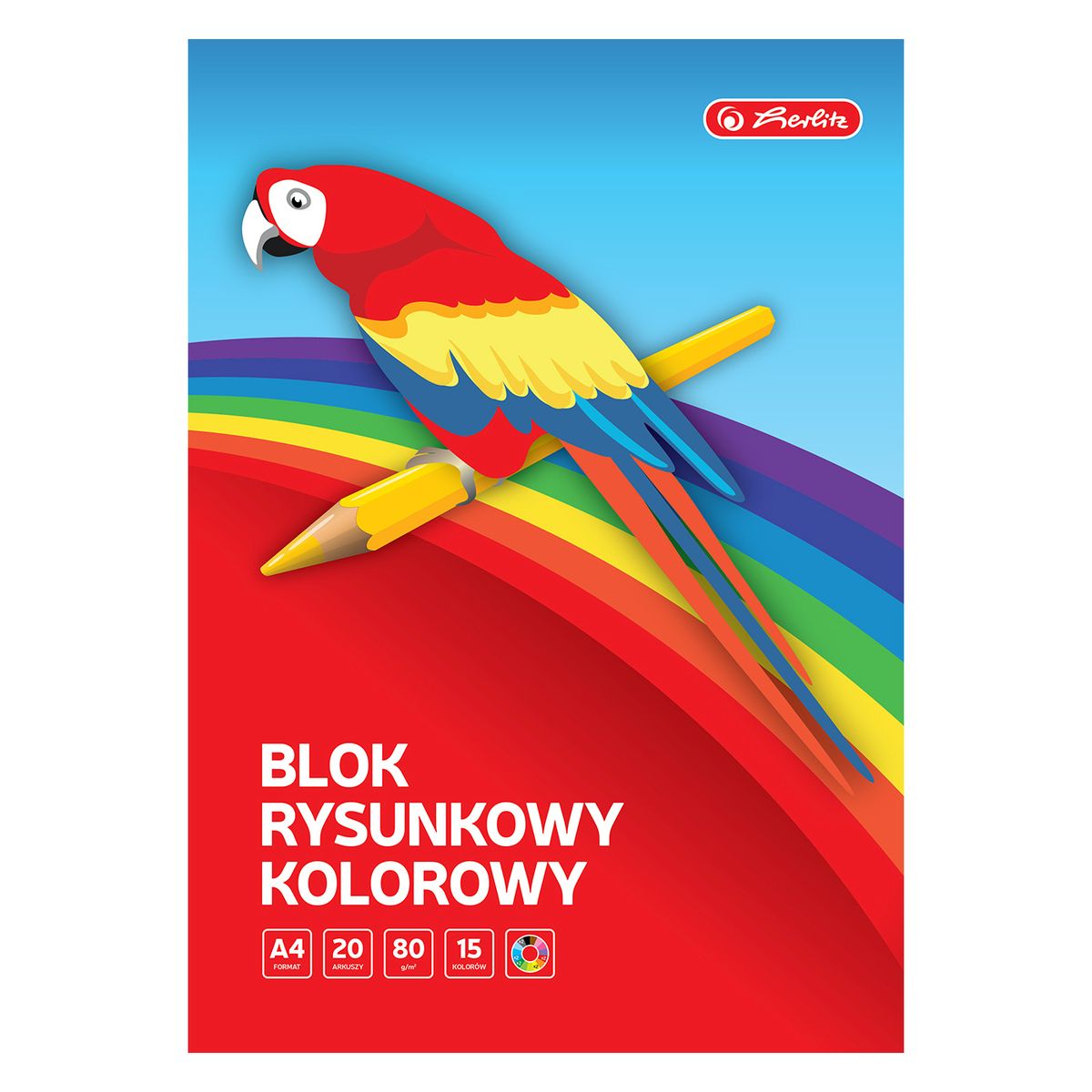 Blok rysunkowy Herlitz 9583675 A4 mix 20k (400198595)