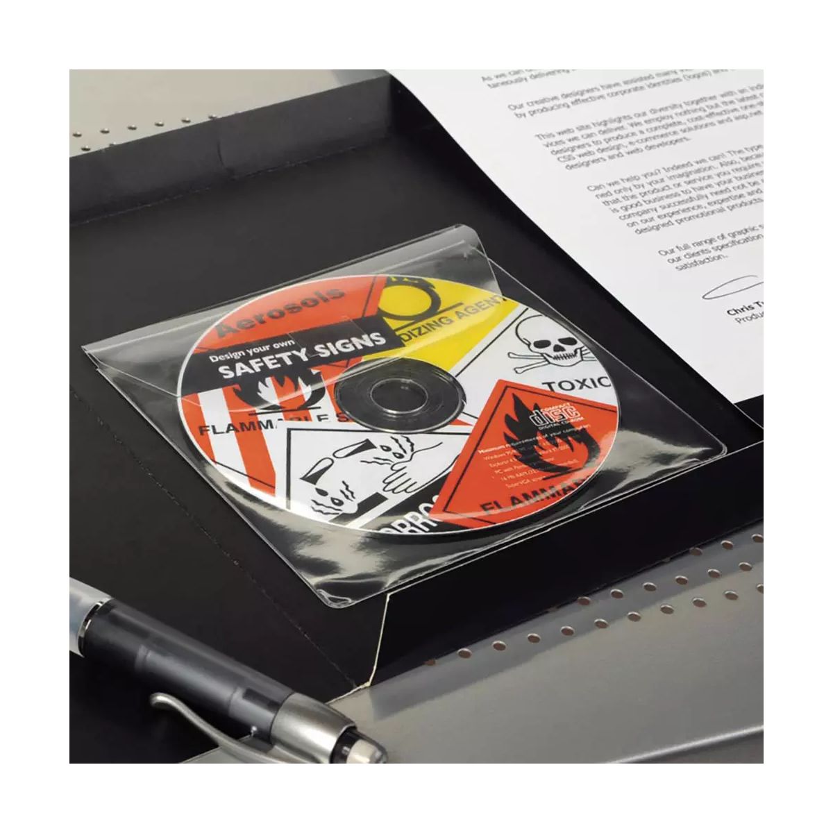 Kieszeń samoprzylepna z klapką na CD/DVD 3L 10 szt.