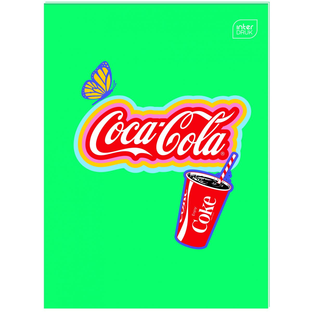 Zeszyt tematyczny Interdruk COCA COLA MAT+UV A6 32k. krata (do słówek)