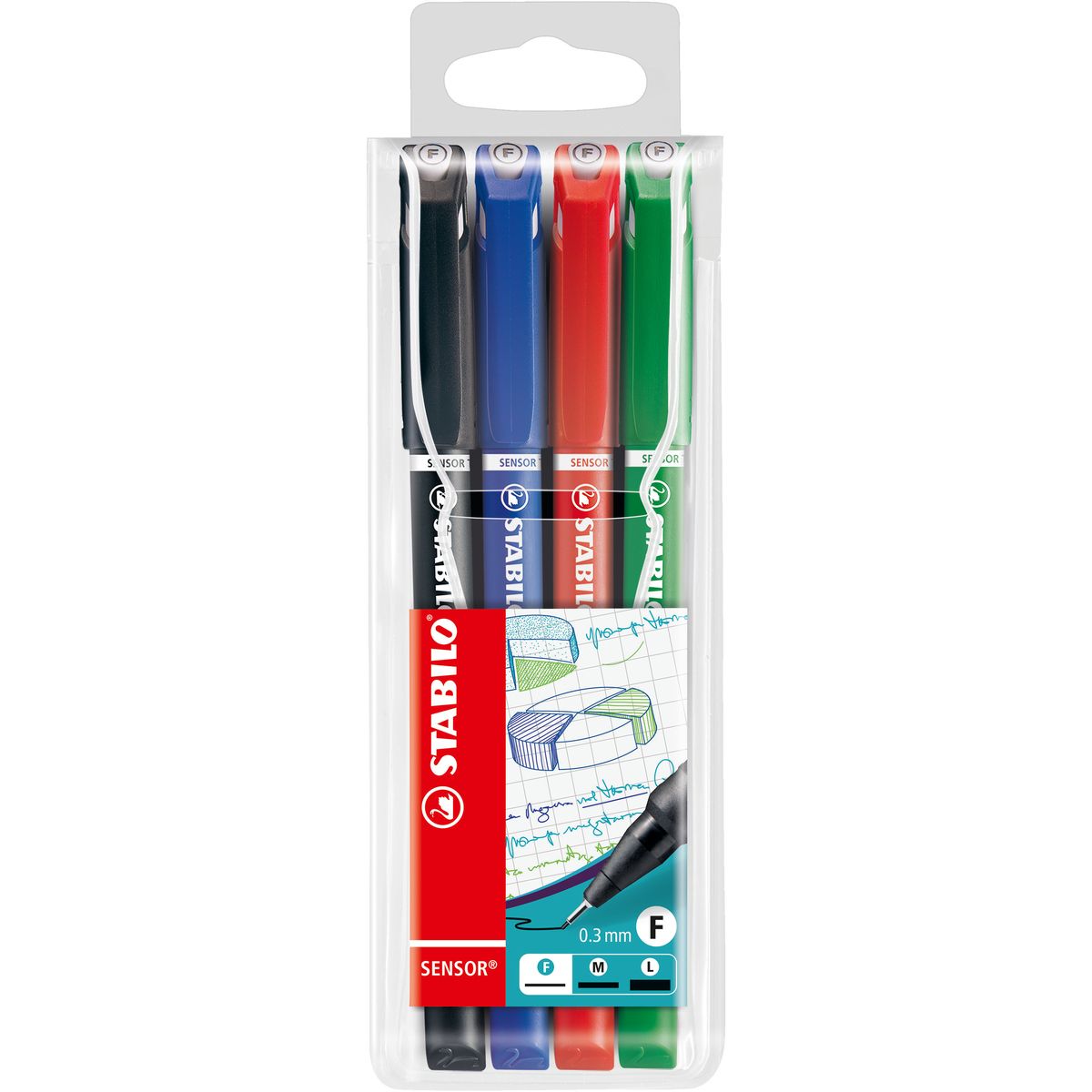 Cienkopis Stabilo Sensor 189/4 4006381109086 mix 0,3mm 8kol.