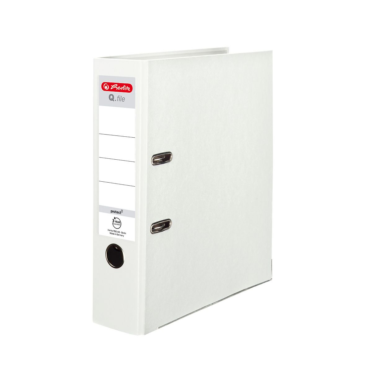 Segregator dźwigniowy Herlitz Q. file Standard 0011167079 A4 80mm biały (300023532)