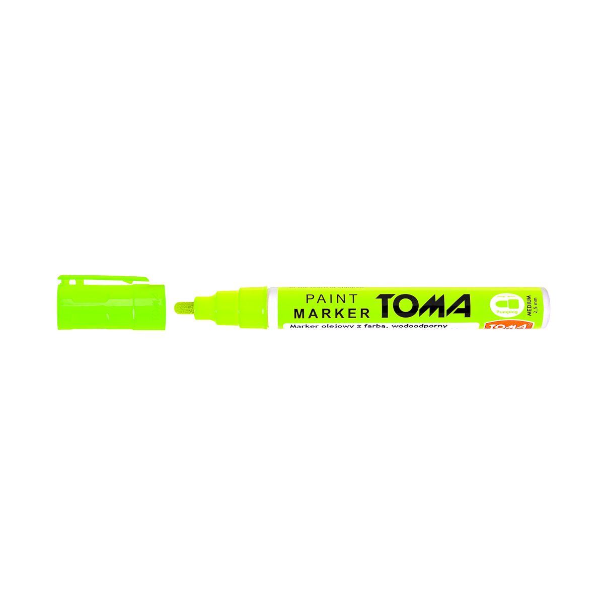 Marker olejowy Toma zielony neonowy 2,5mm okrągła końcówka (to-40)