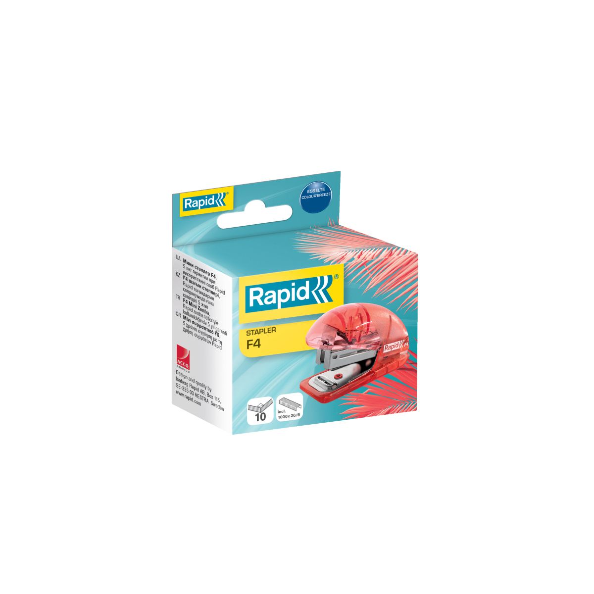 Zszywacz Rapid Colour Breeze F4 lawendowy 10k (5001532)