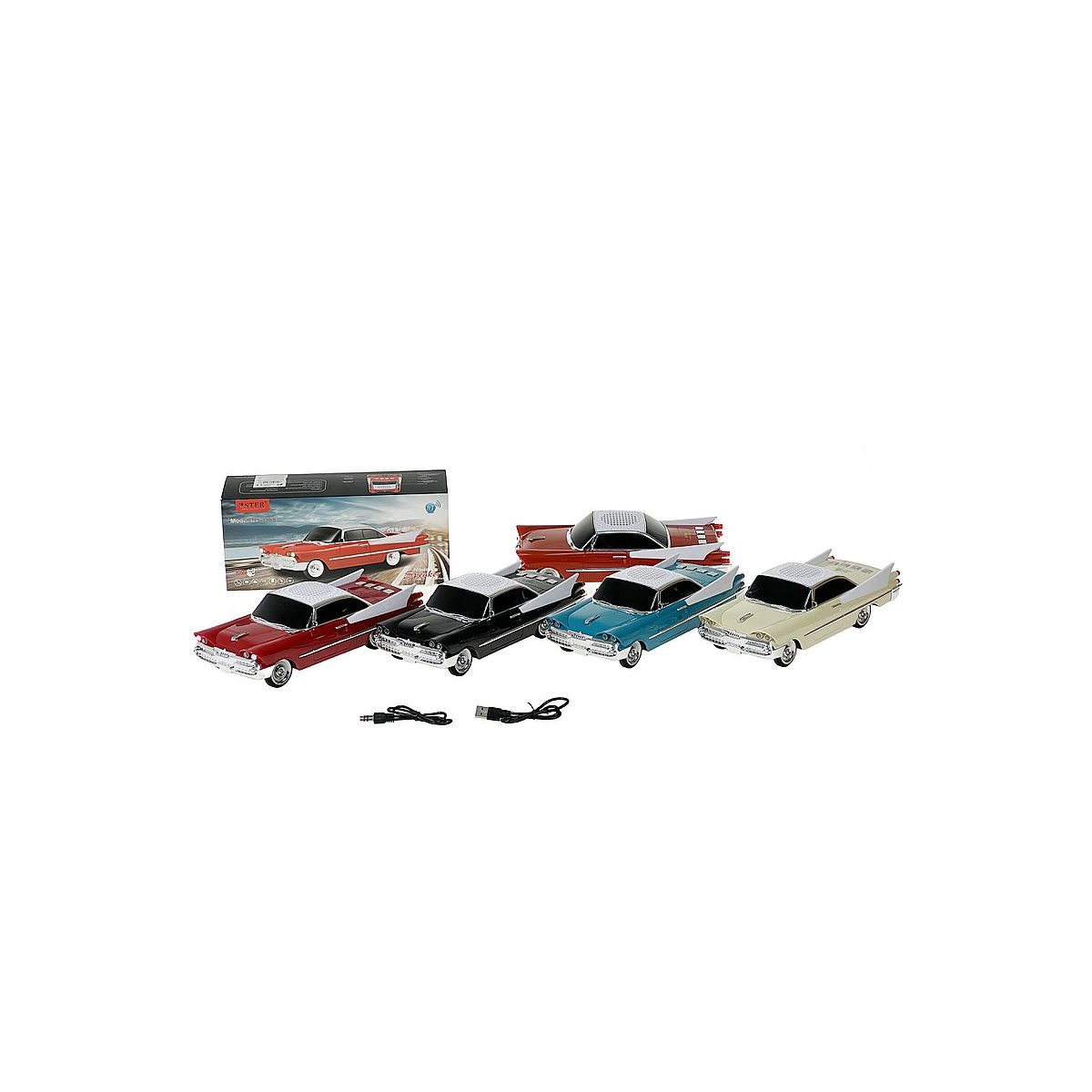 Głośnik Adar metalowy - auto 26x10cm, Bluetooth, z kablem USB, z radiem mix (609938)