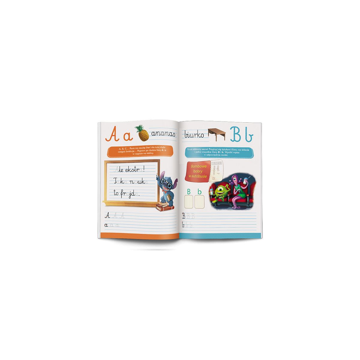 Książeczka edukacyjna Ameet Disney Uczy. Przygoda z Czytaniem. Elementarz. Ćwiczenia. Litery (USL 9304)