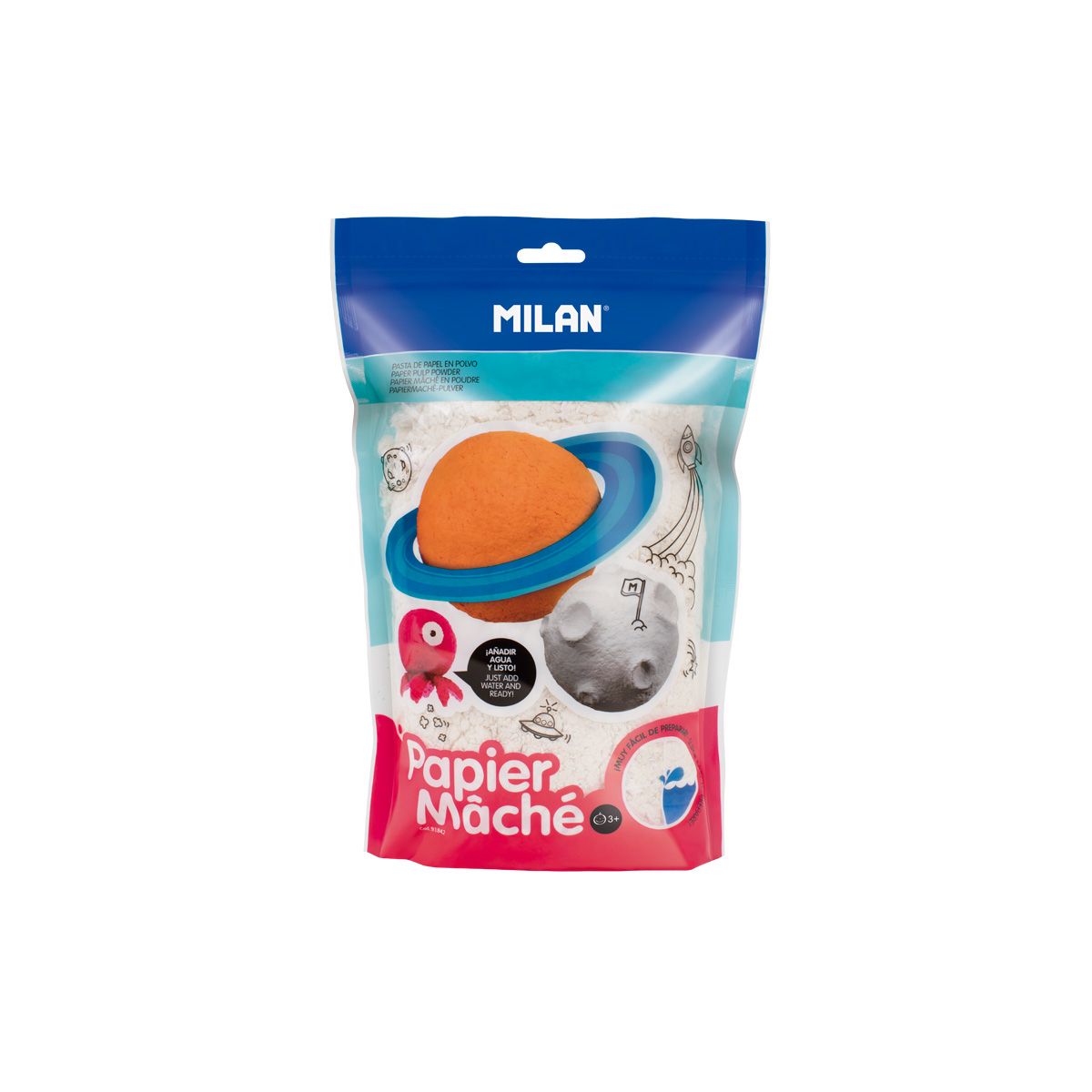 Masa papierowa Milan proszek z papieru mache 200g (91842)