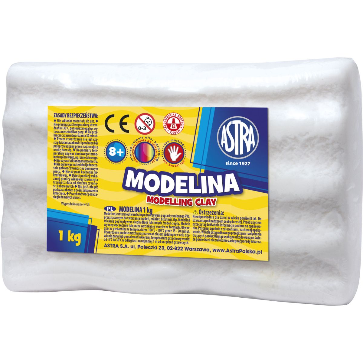 Modelina Astra 1 kol. biała 1000g