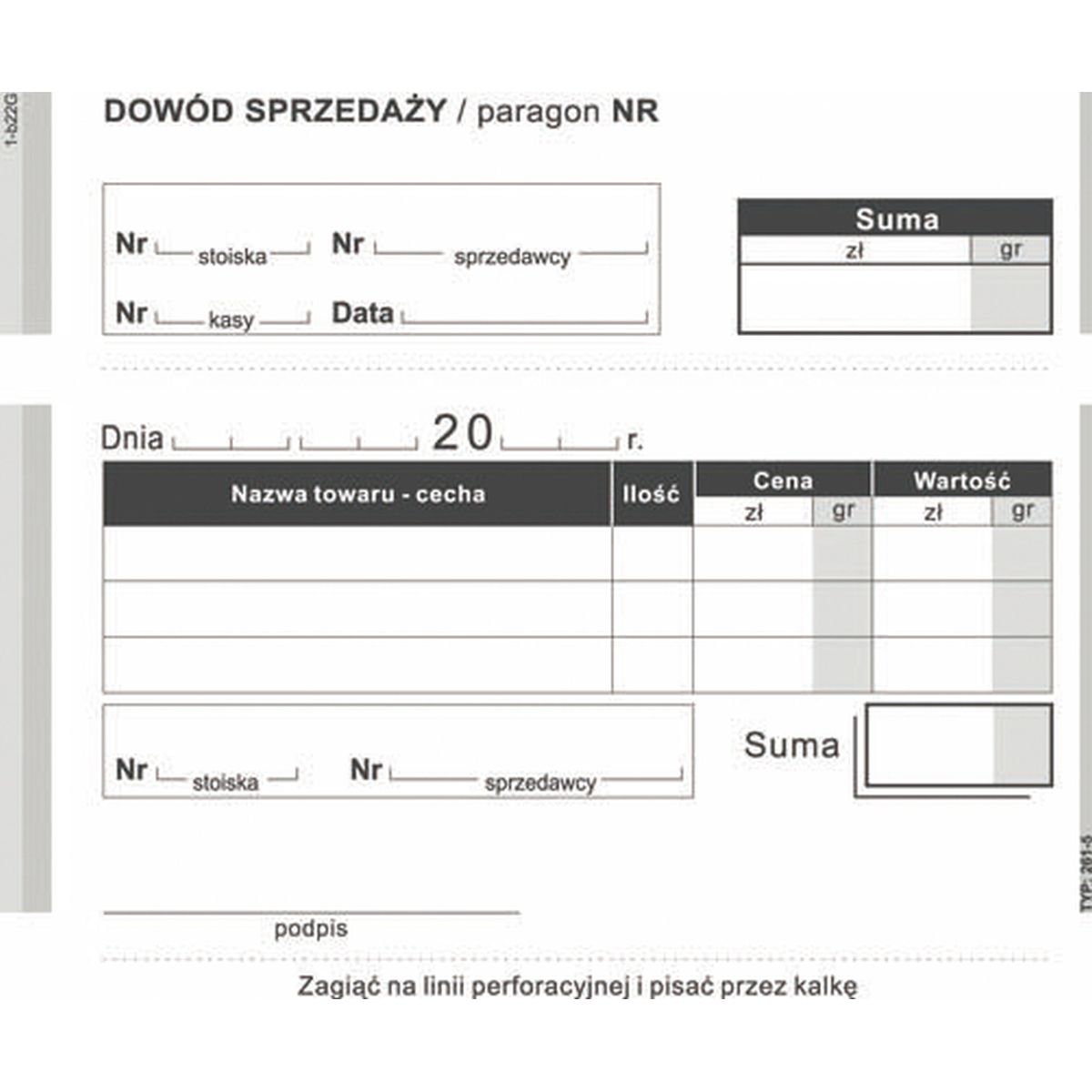 Druk offsetowy Michalczyk i Prokop dowód sprzedaży A6 80k. (261-5)