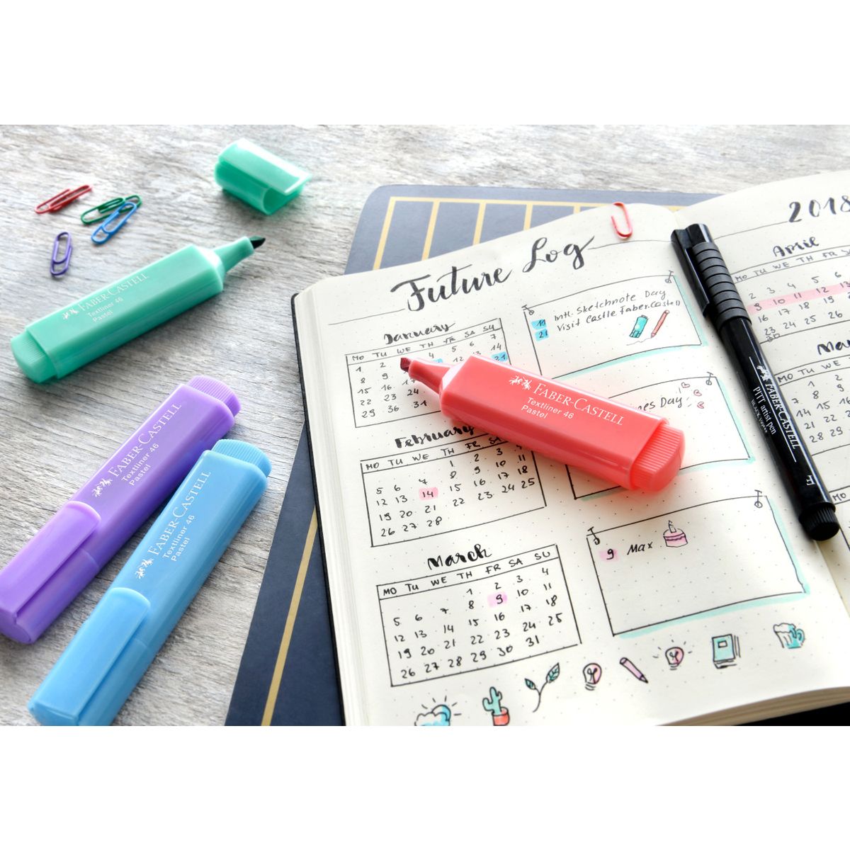 Zakreślacz Faber Castell Pastel różowy (FC154654)