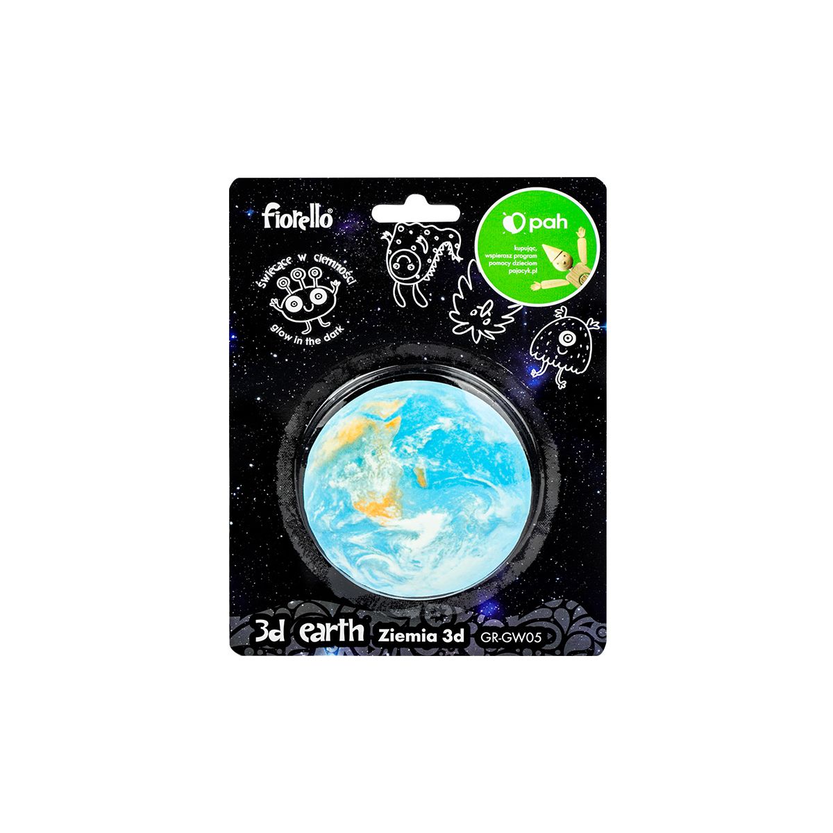 Naklejka ścienna Fiorello Fluorescencyjna ziemia 3D (170-2801)
