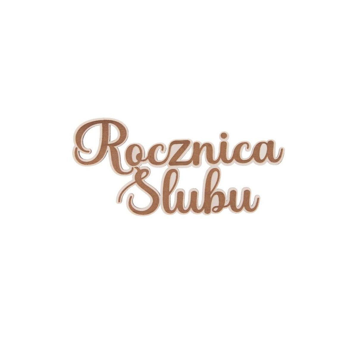 Ozdoba drewniana Sadpex ROCZNICA ŚLUBU DRS15B (5SZT)