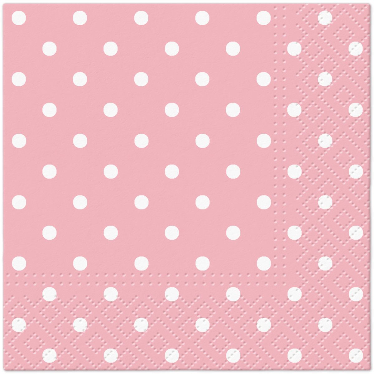 Serwetki Paw Dots Light Pink mix nadruk bibuła [mm:] 250x250 (SDC066013)