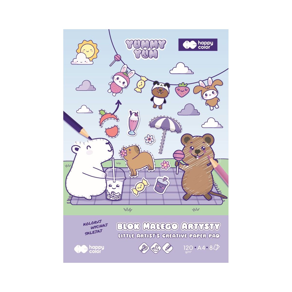 Blok artystyczny A4 120g 8k Happy Color (HA 3812 2030-MAYU)