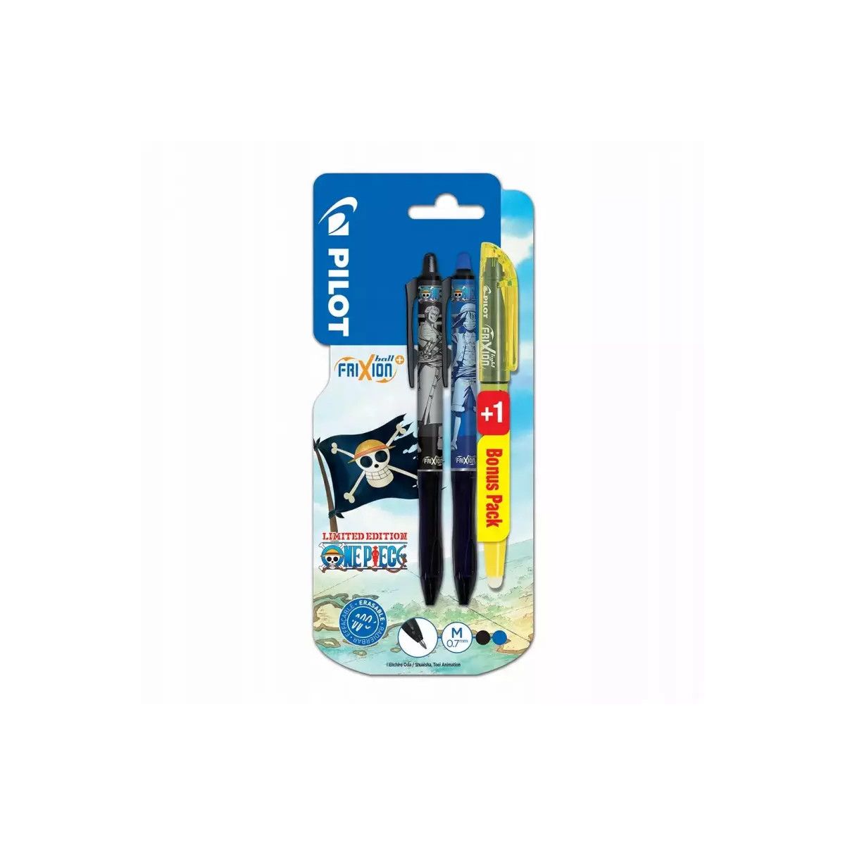 Zestaw piśmienniczy Pilot One Piece Frixion BALL PLUS NIEB.+CZARNY+ ZAKREŚLACZ (PIBL1449492)