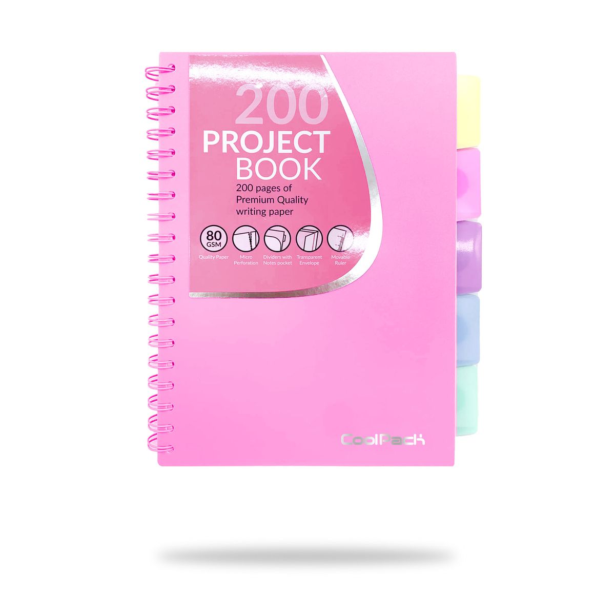 Kołozeszyt (kołonotatnik) Patio CoolPack Powder pink B5 krata (78768CP)
