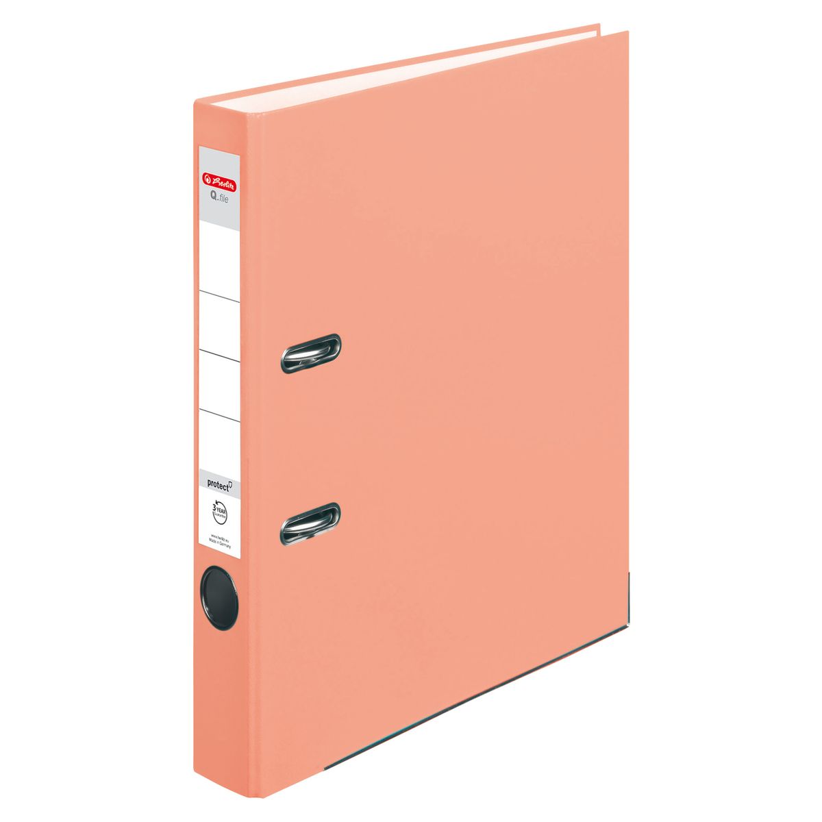 Segregator dźwigniowy Herlitz 50028498 Q.file protect A4 50mm łososiowy (300005712)