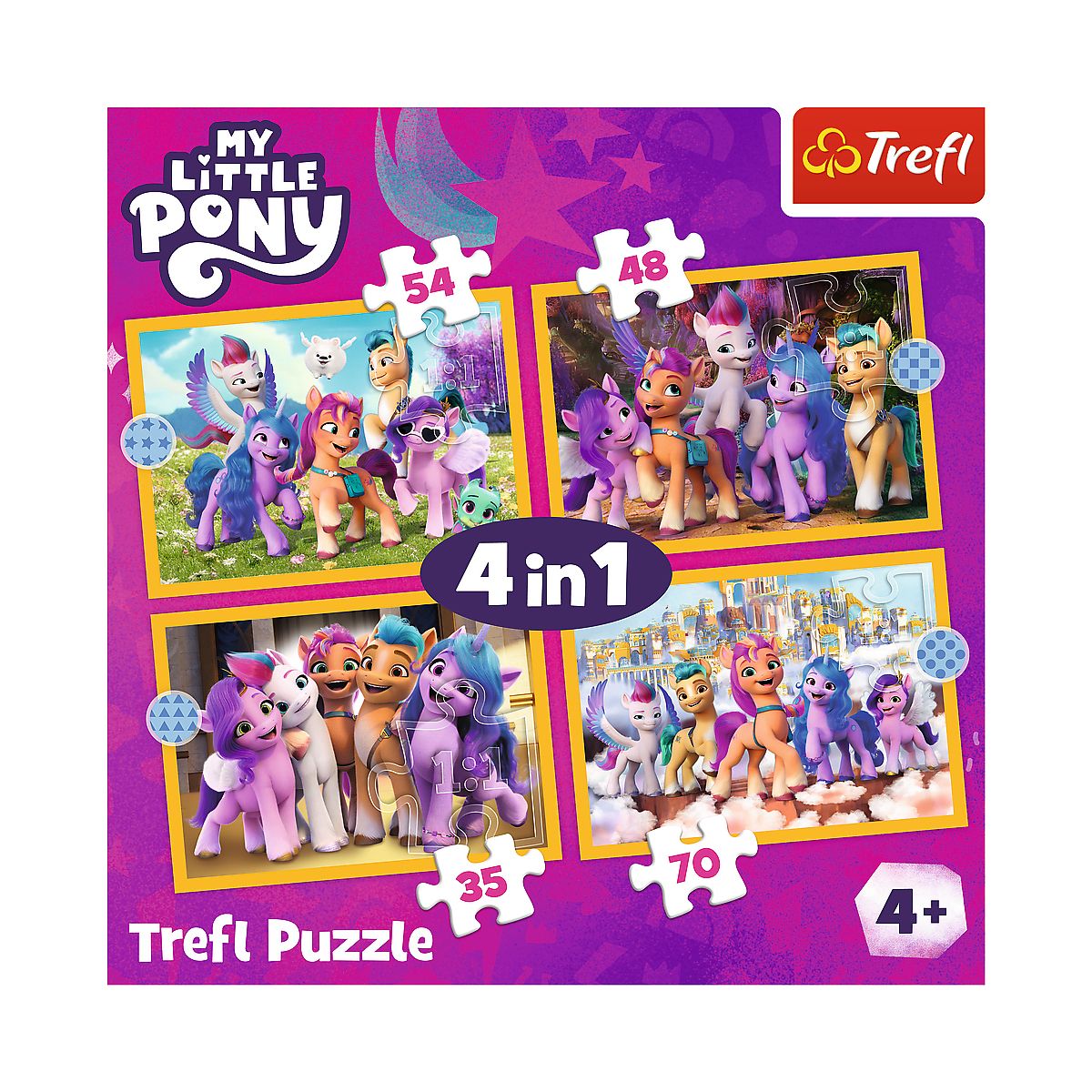 Puzzle Trefl My Little Pony Poznaj kucyki Pony 4w1 el. (34624)