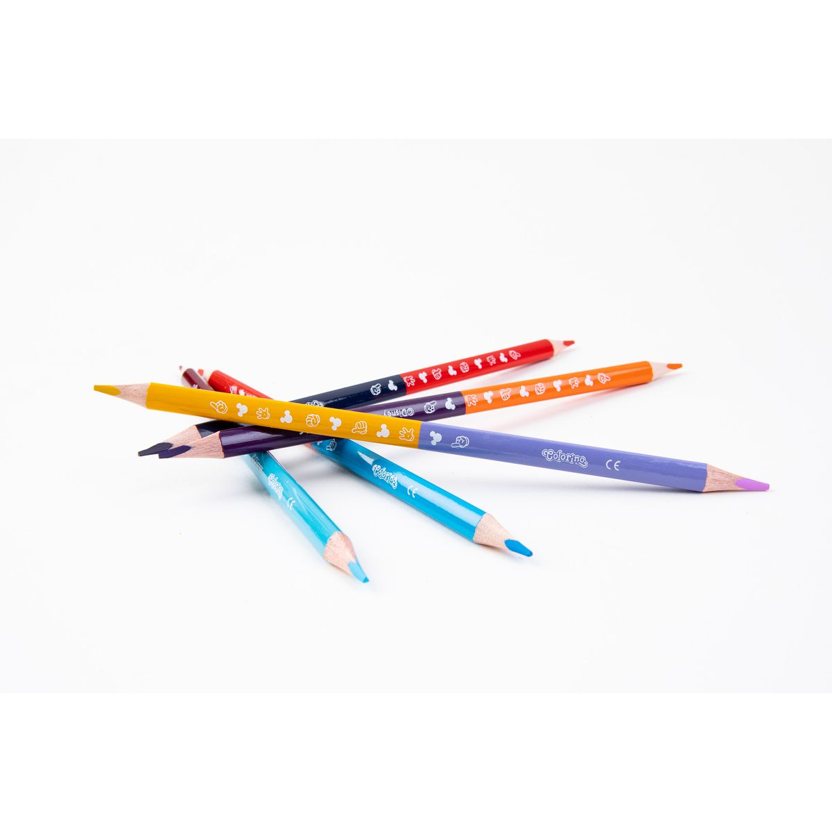 Kredki ołówkowe Patio Myszka Miki Disney Kids Colorino Dwukolorowe 12 kol. (89854PTR)