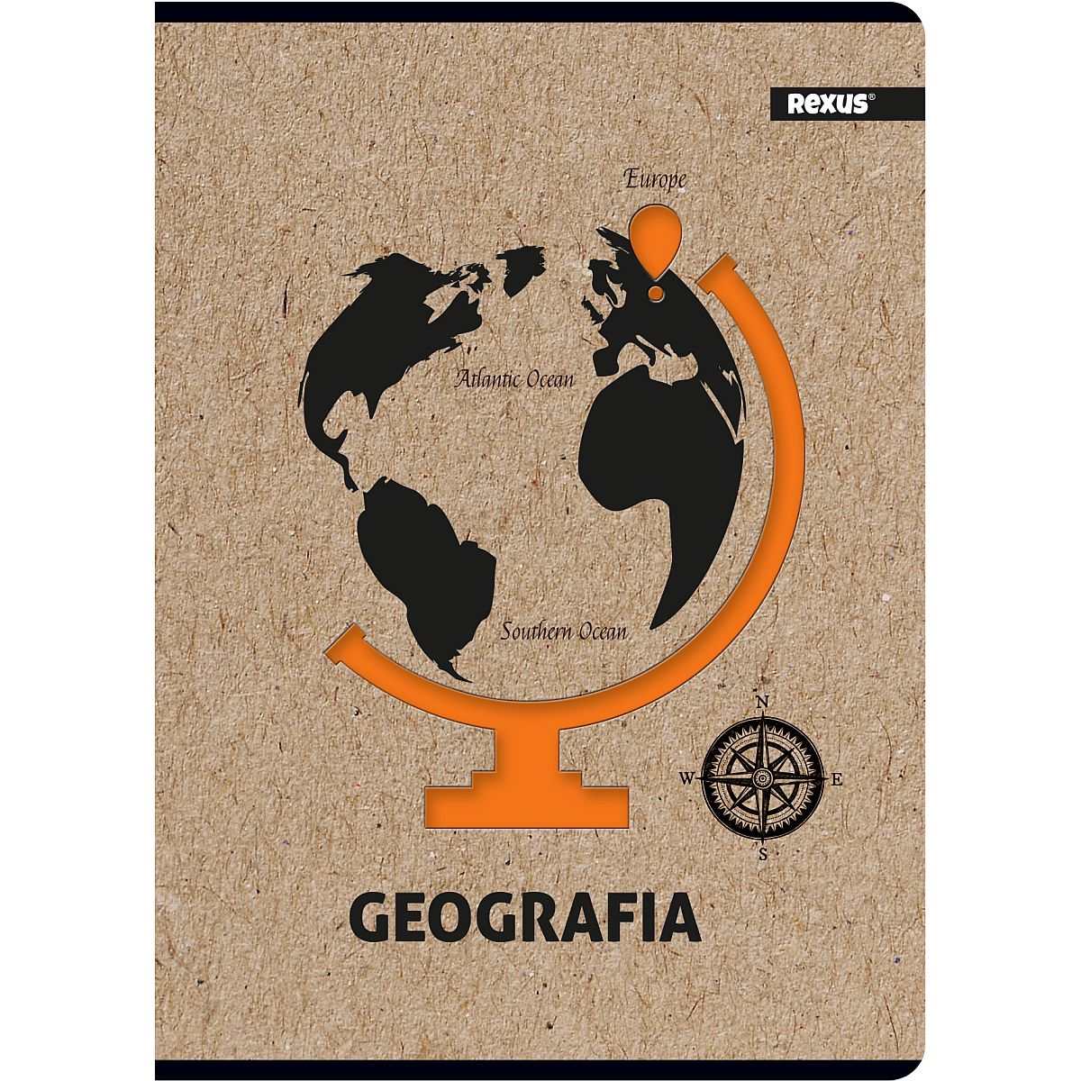 Zeszyt Beniamin Kraft Liner geografia A5 58k. 70g krata [mm:] 147x209 (8423)