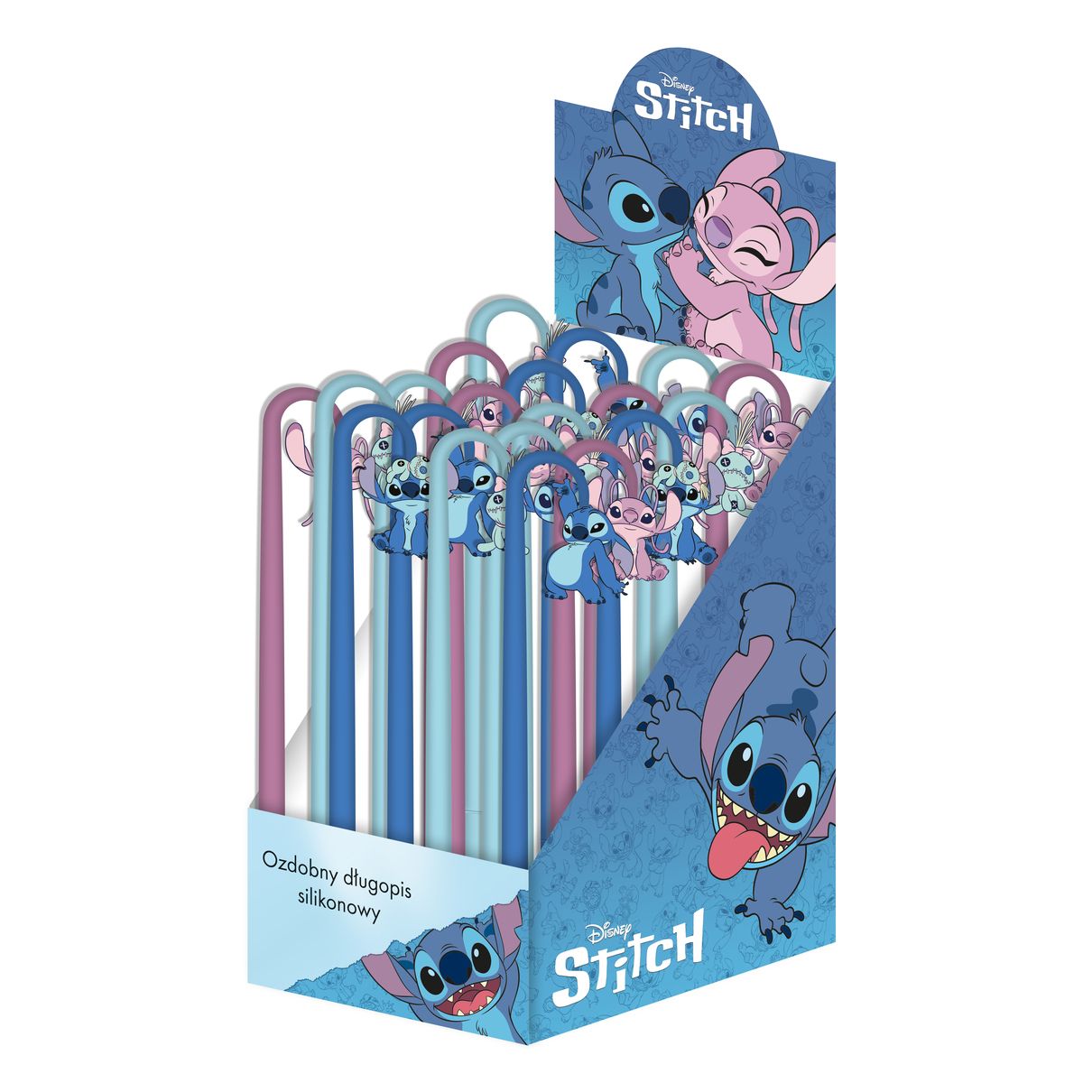 Długopis Beniamin Stitch silikonowy niebieski 0,5mm