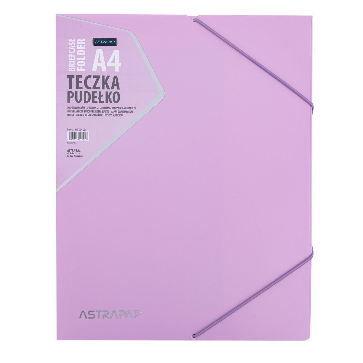 Teczka plastikowa na gumkę PP PASTEL LINE A4 mix Astrapap (113024005)