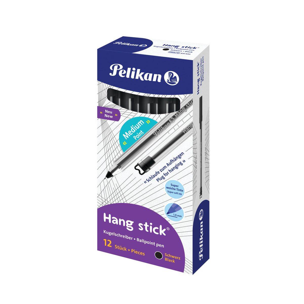 Długopis Pelikan Hang Stick K86 czarny 1,0mm (400197415)