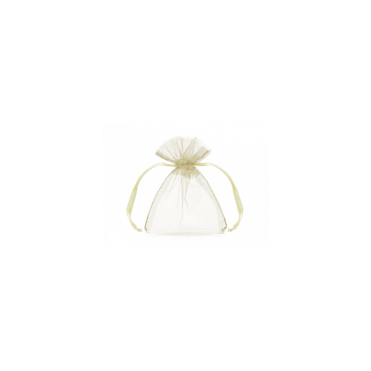 Organza Partydeco Woreczki z organzy, kremowy, 10cm (WRG5-079-10)