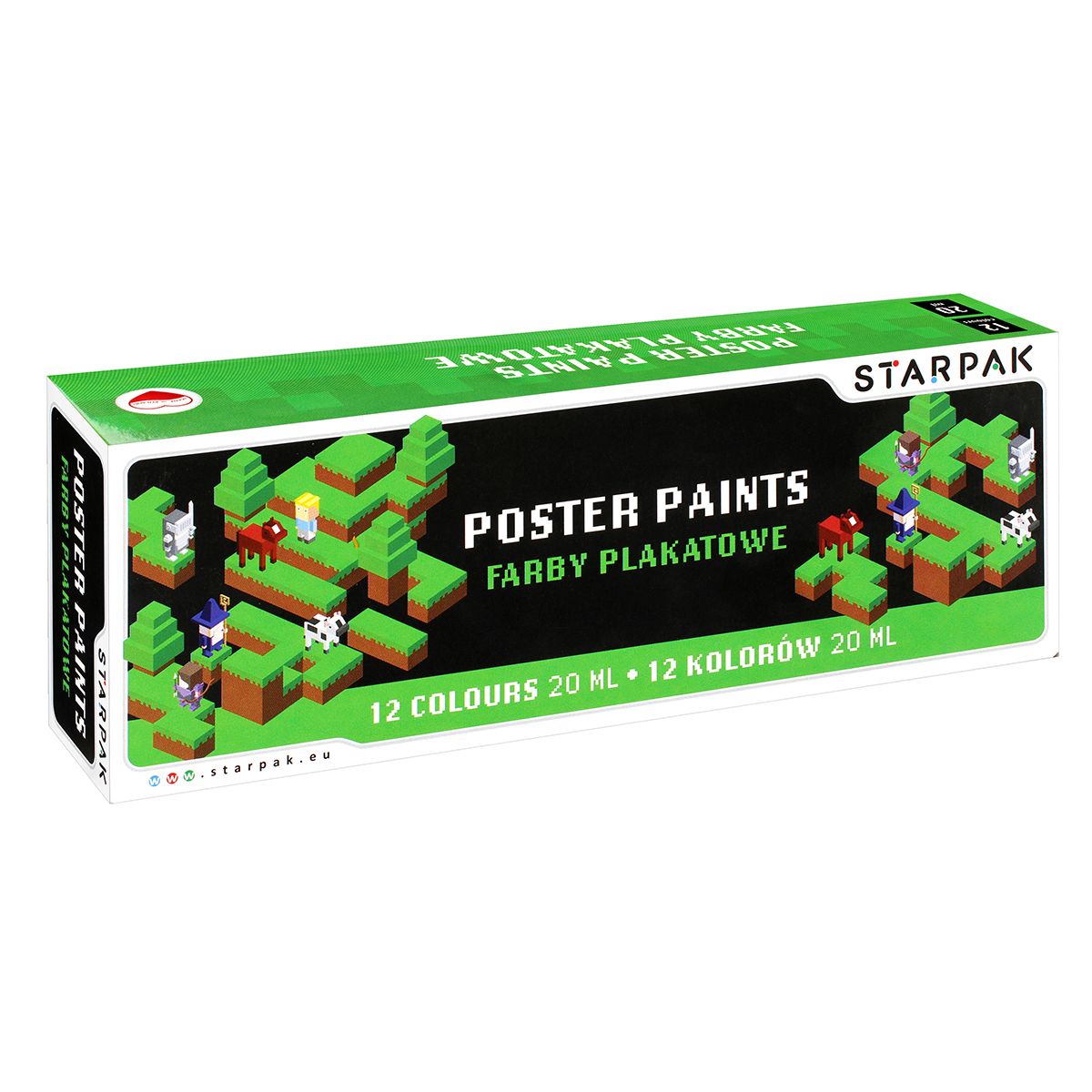 Farby plakatowe Starpak Pixel kolor: mix 20ml 12 kolor. (521495)