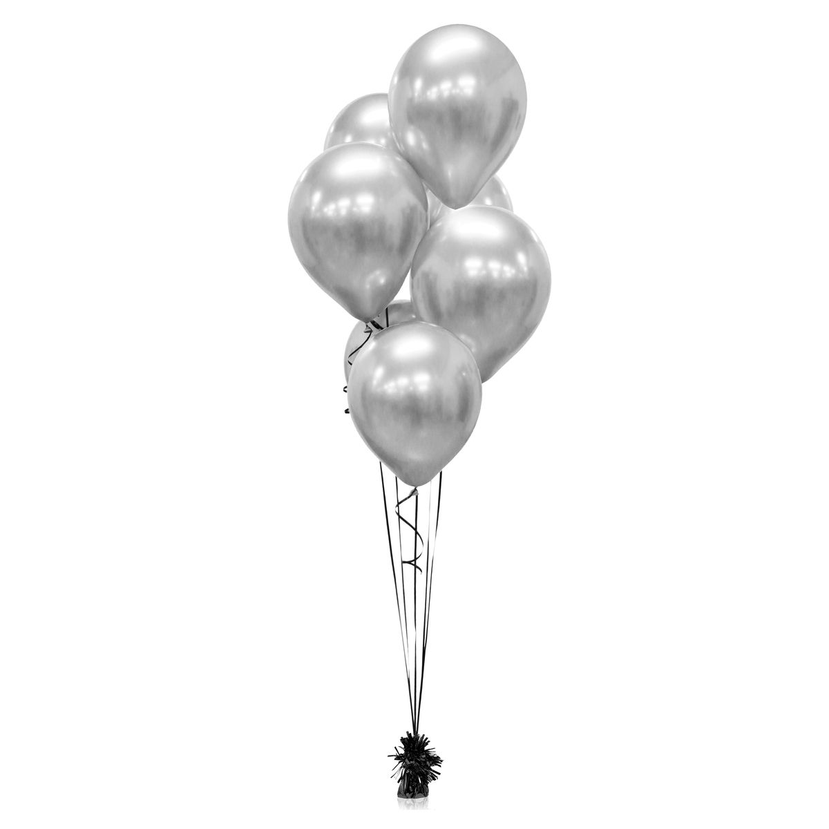 Balon gumowy Godan Beauty&Charm platynowy 10szt. srebrny 300mm 12cal (CB-7LSR)