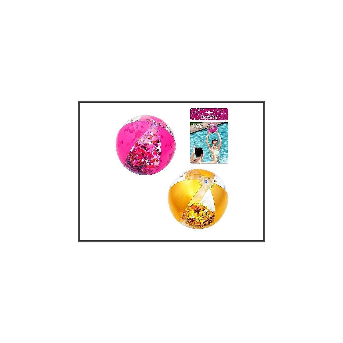 Piłka plażowa Hipo dmuchana z brokatem 41 cm PVC PCW śr. 410mm (B31050)