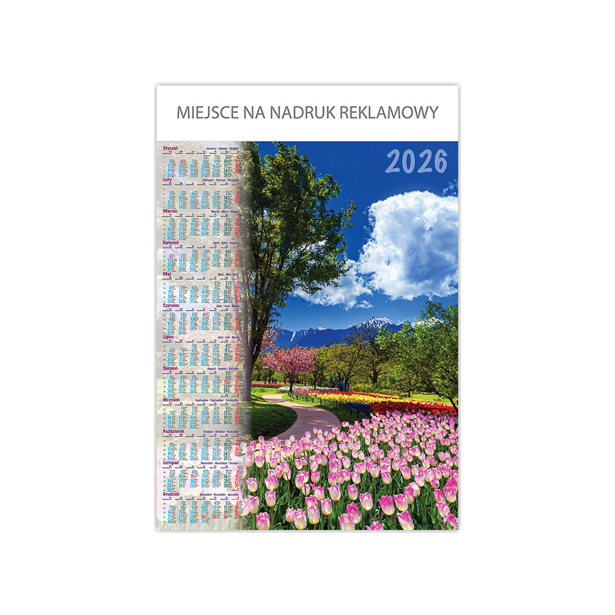 Kalendarz ścienny Telegraph PARK plakatowy 670mm x 988mm (04)
