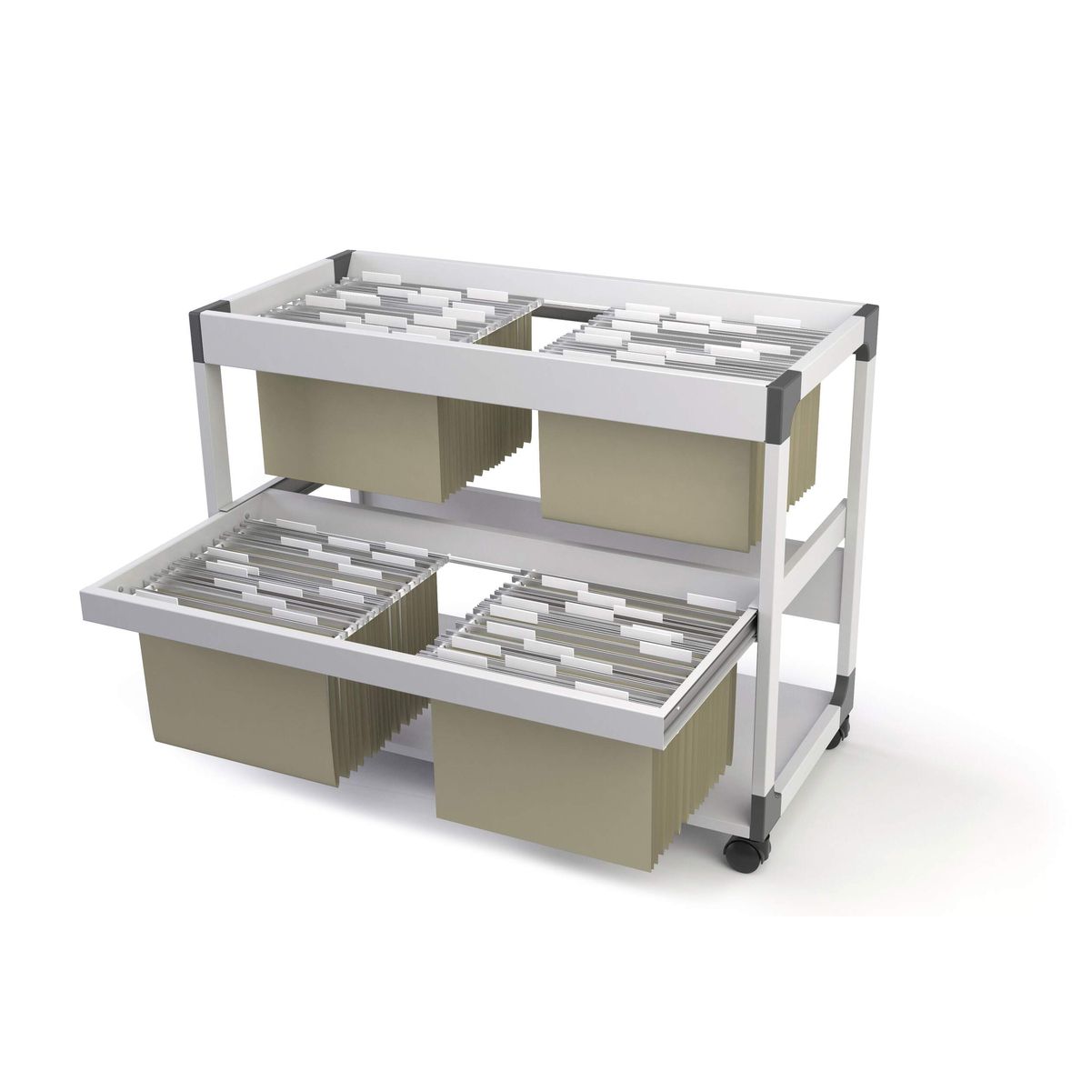 Pojemnik z szufladami szary 4 szuflad Durable (379210)