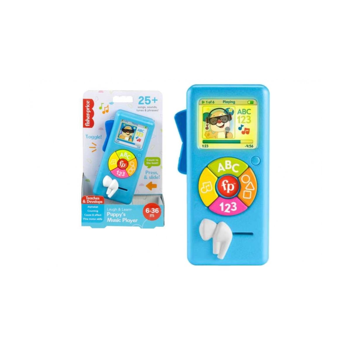 Zabawka dźwiękowa Fisher Price Odtwarzacz muzyczny 123 (HRC30)