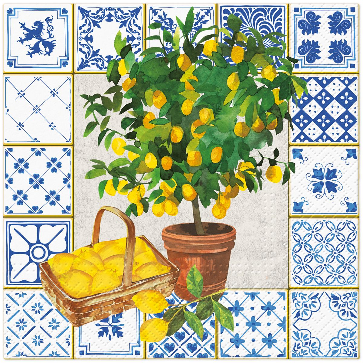 Serwetki Paw Lunch Citrus tree mix nadruk bibuła [mm:] 330x330 (SDL145700)