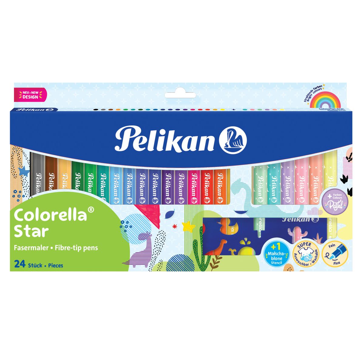 Flamaster Pelikan Colorella C302 + szablon 822329 18+6 kol. (400195835)