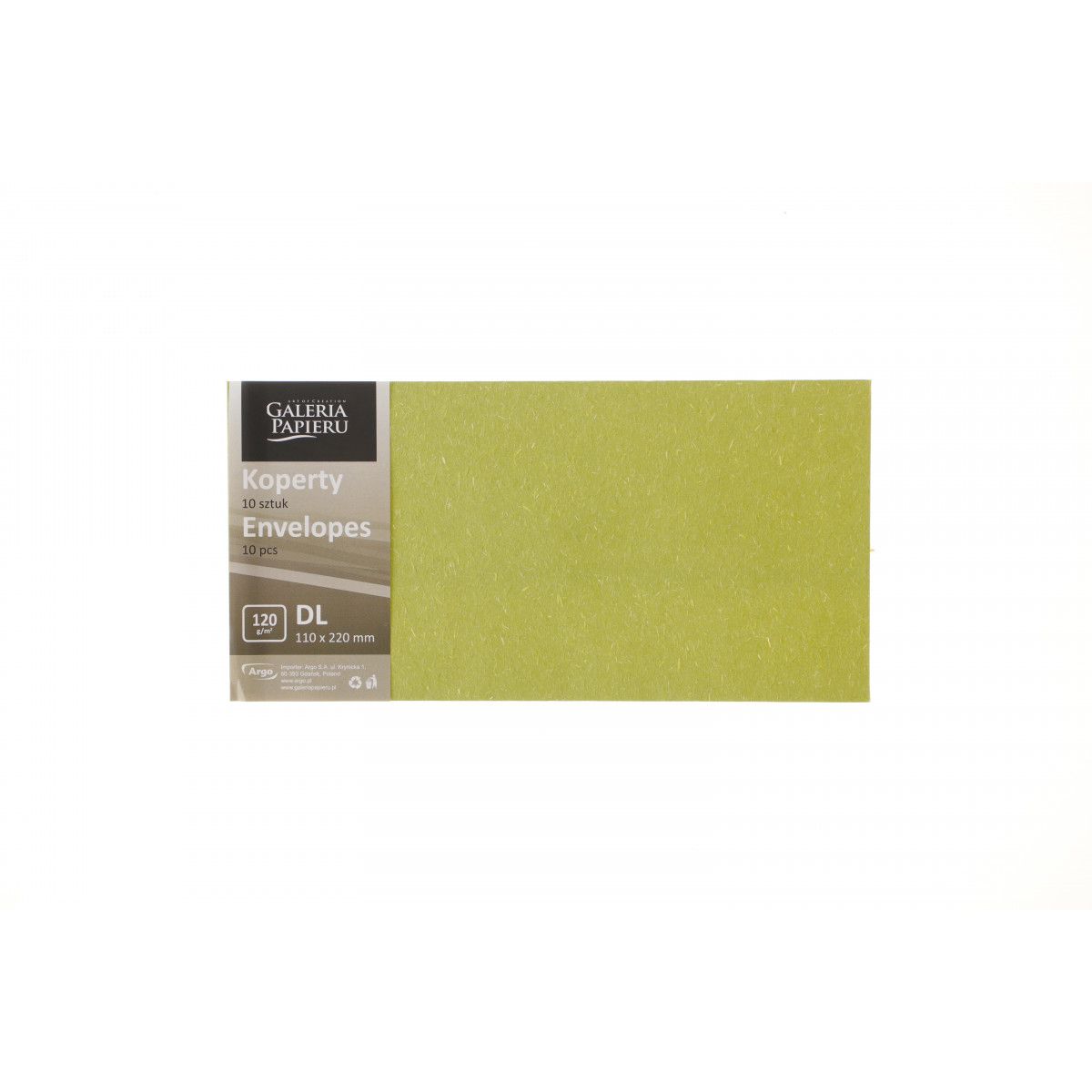 Koperta Argo DL oliwkowy [mm:] 99x210 (282121) 10 sztuk