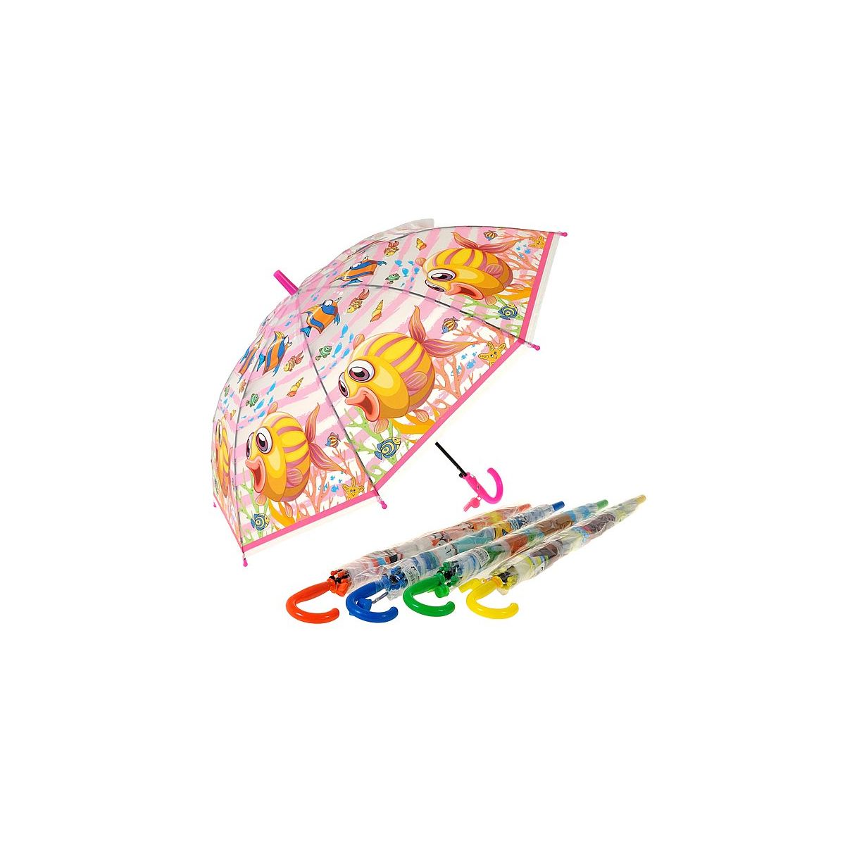 Parasol Adar dziecięca śred.50cm, dł.65cm, z gwizdkiem (591417)