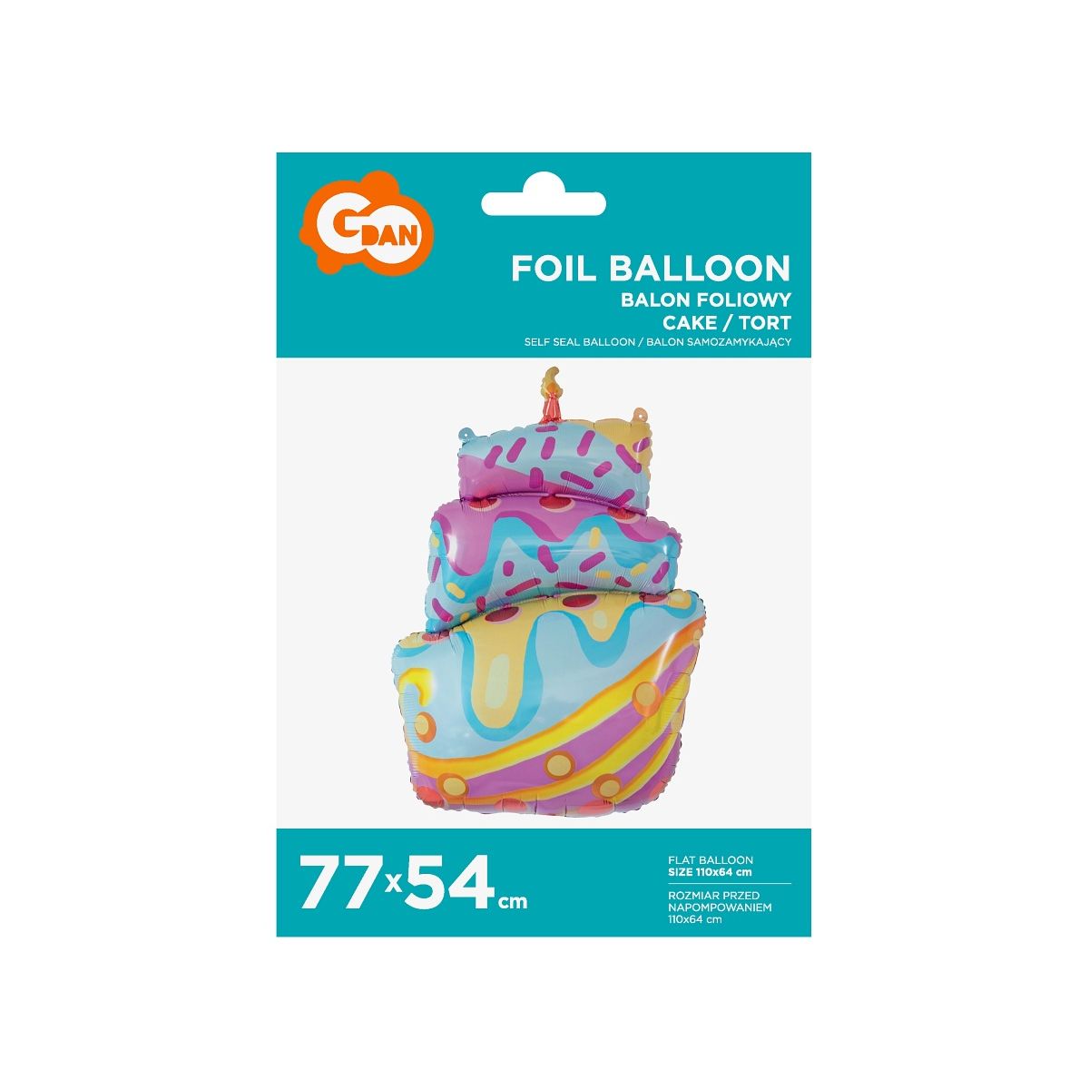 Balon foliowy Godan TORT Z LUKREM (BF-HTZL)