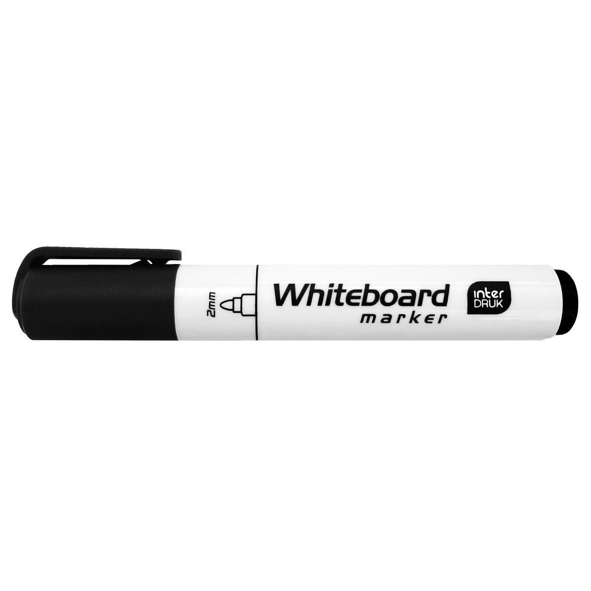 Marker suchościeralny Interdruk czarny 2,0mm okrągła końcówka (IMARTABCZA)