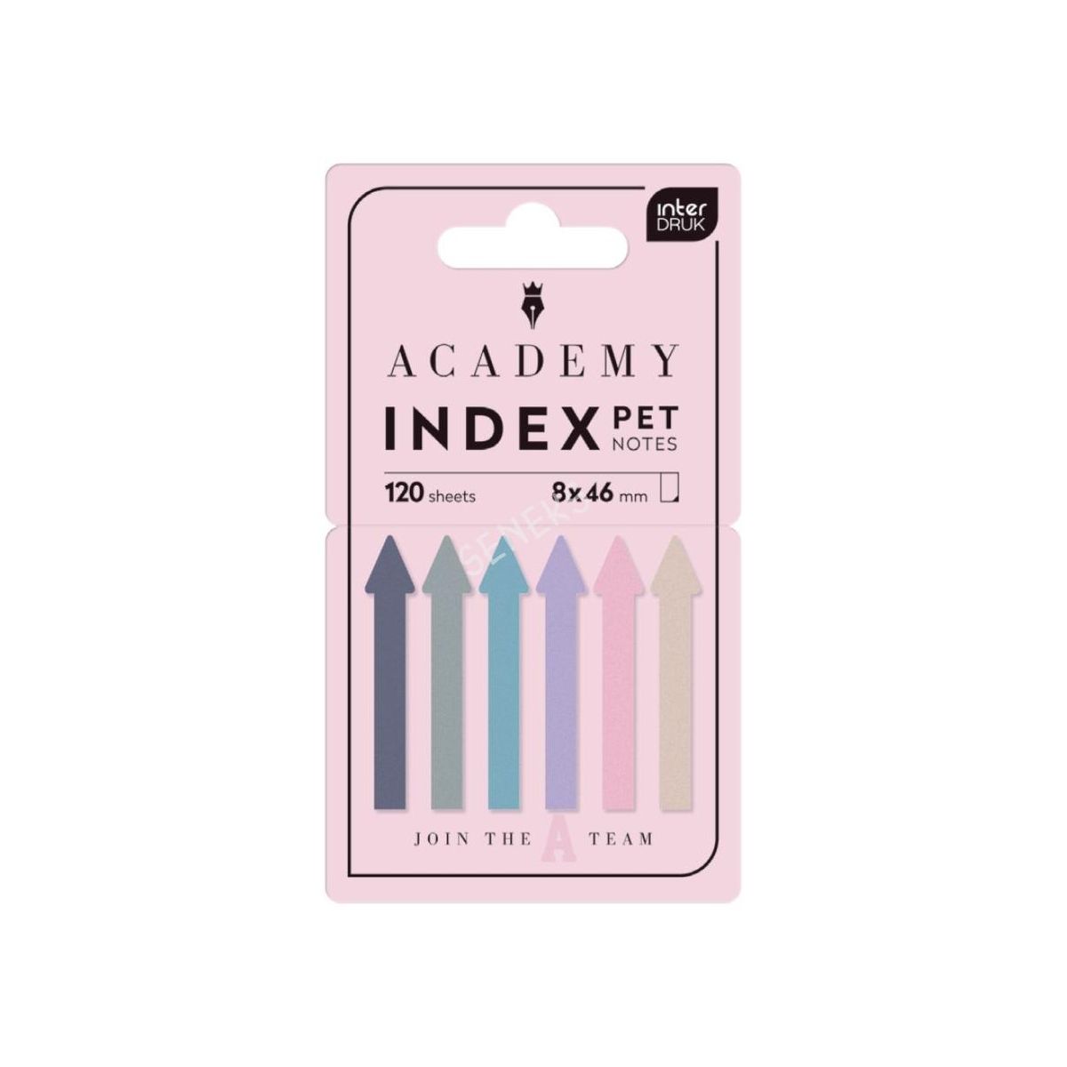 Zakładki indeksujące Interdruk ACADEMY ARROWS PASTEL 120k [mm:] 80x460 (W PODAJNIKU)