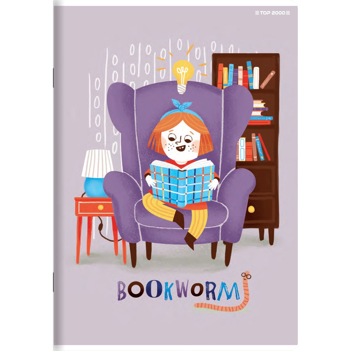 Zeszyt Top 2000 BOOKWORM/RETRO A5 32k. 70g podwójna linia kolor (400169401)