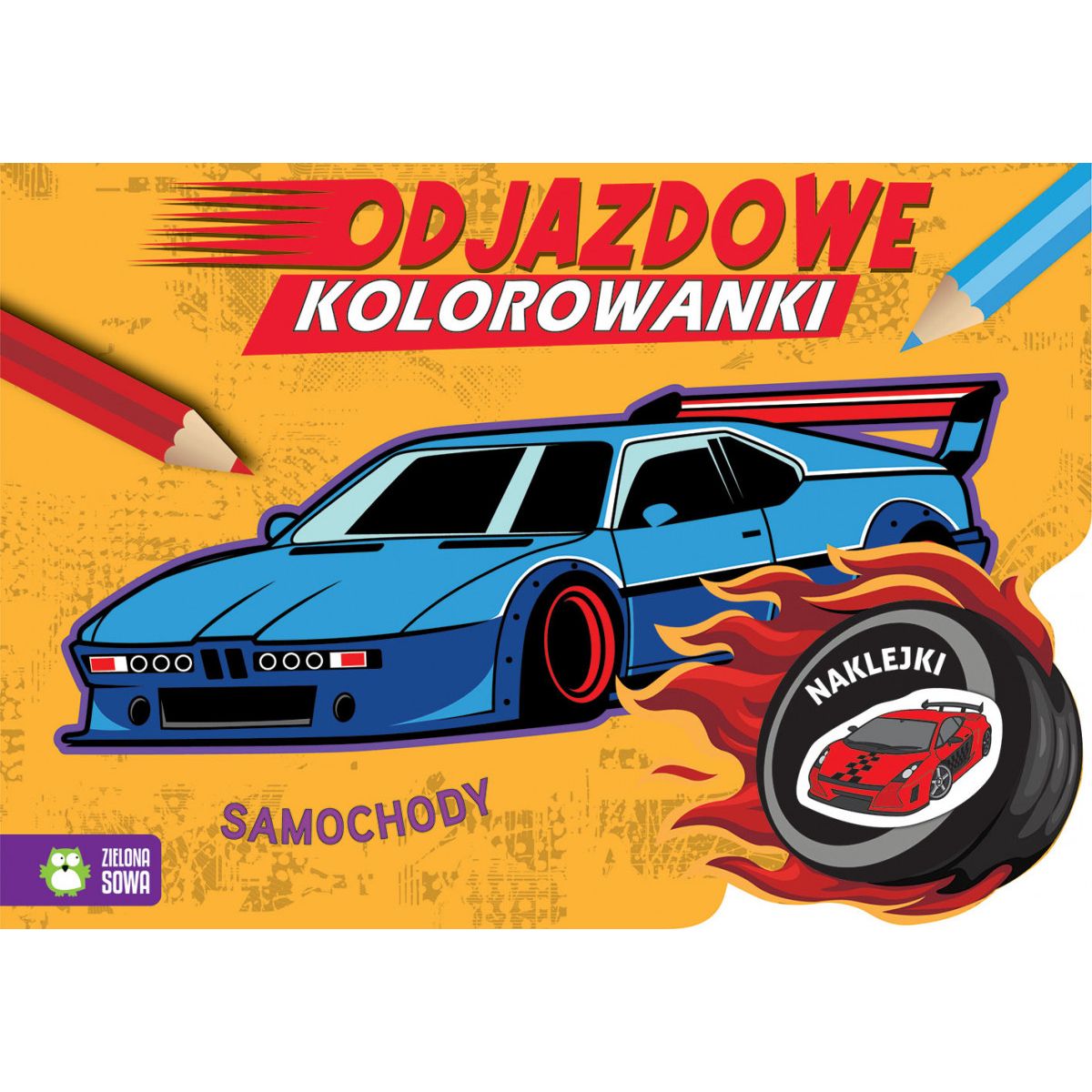 Książeczka edukacyjna Zielona Sowa Odjazdowe kolorowanki. Samochody