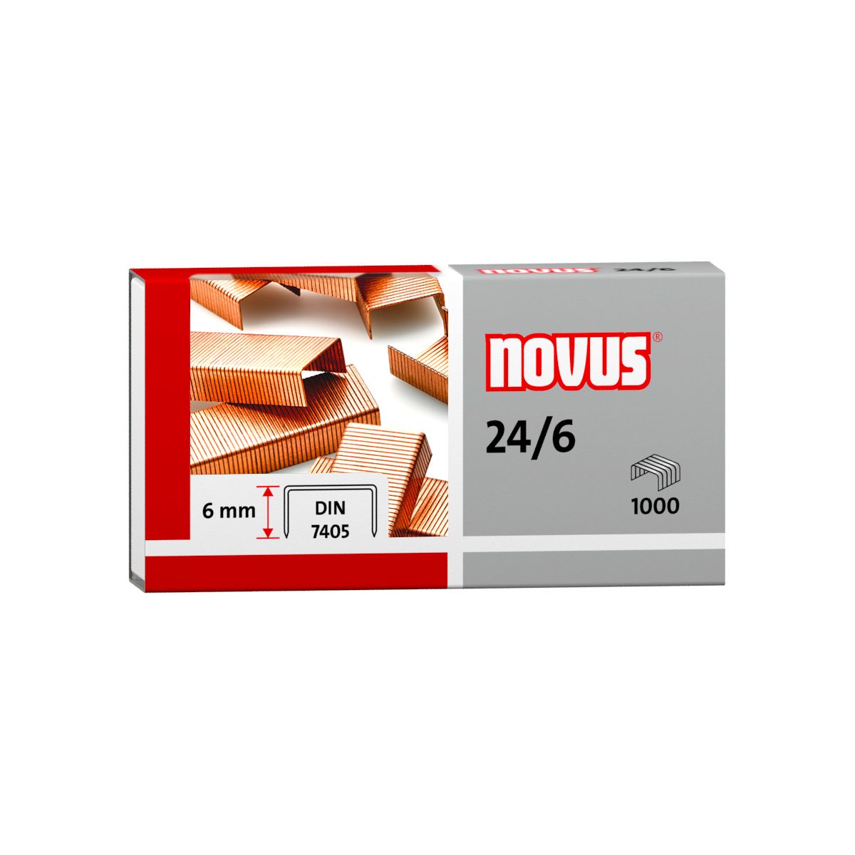 Zszywki 24/6 Novus miedzianowe 24/6 1000 szt (040-0206)