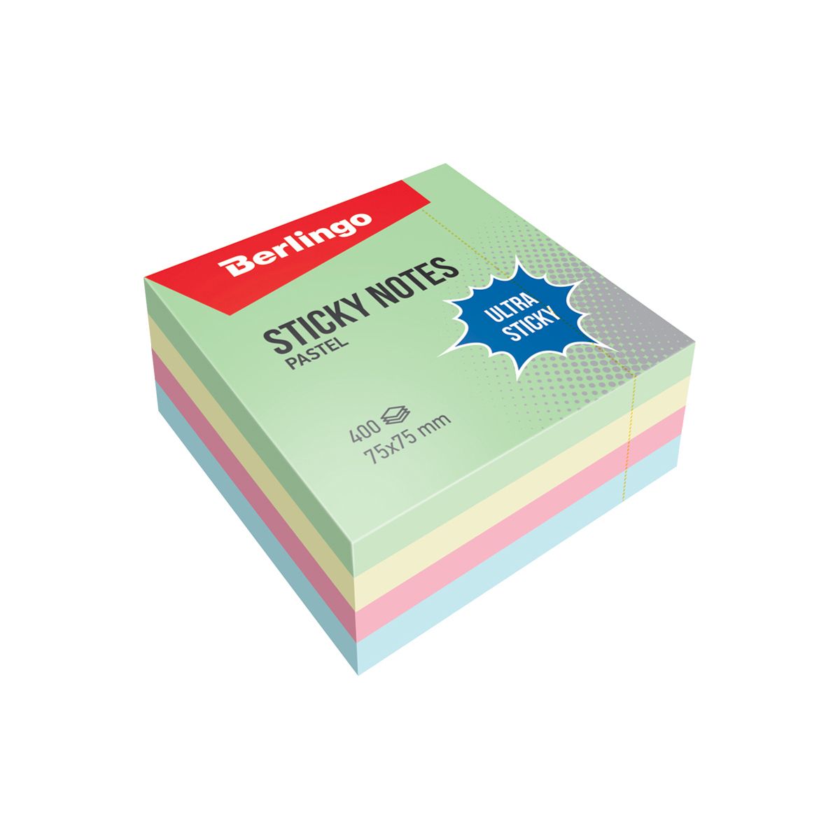 Notes samoprzylepny (karteczki) Berlingo mix 400k [mm:] 75x75 (4260107493662)