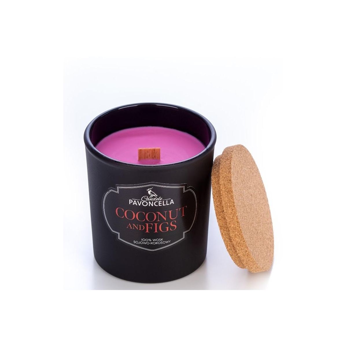 Świeczka ozdobna Pavoncella Classico Coconut and Figs czarna 135 g (5905711530066)