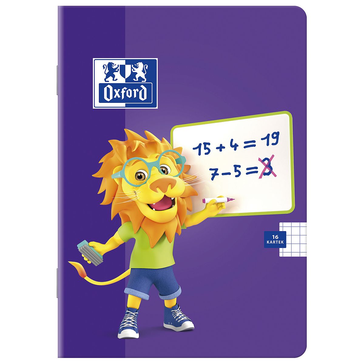 Zeszyt Oxford Lion A5 16k. 90g krata [mm:] 148x210 (400106952)