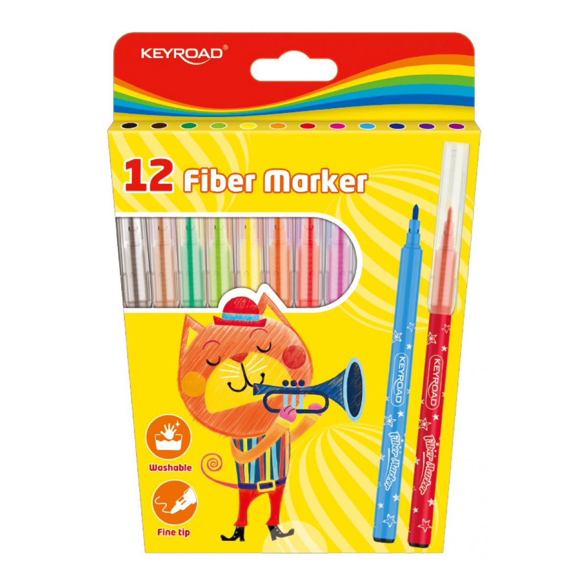 Flamaster Keyroad fiber marker 12 kol. (KR971587)