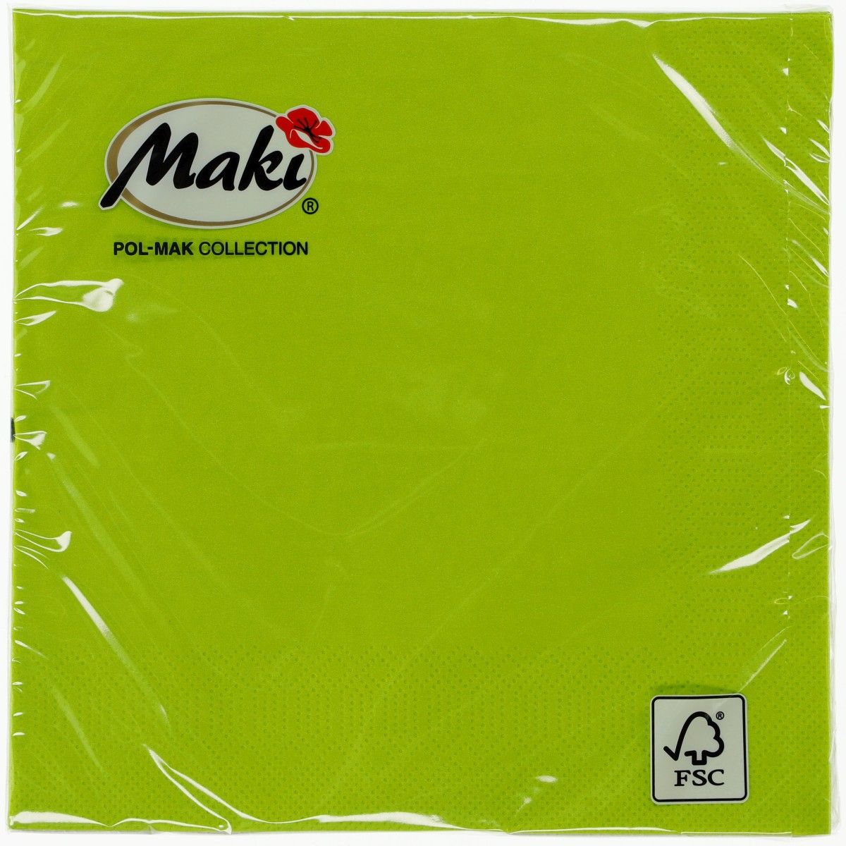 Serwetki Pol-mak zielony papier [mm:] 330x330 (26)