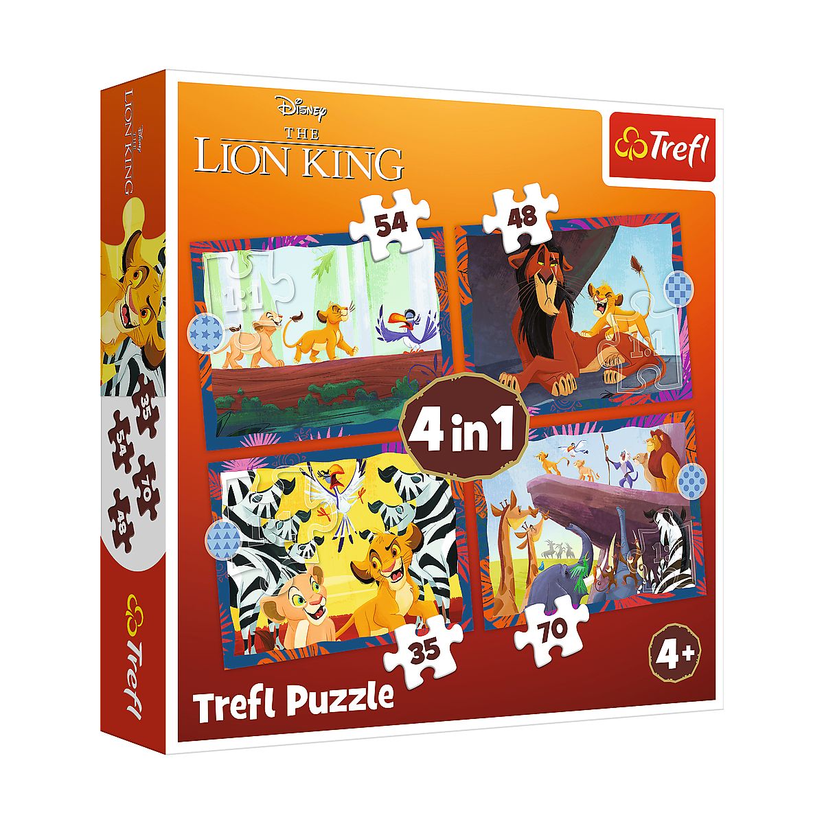 Puzzle Trefl Król Lew 4w1 el. (34653)